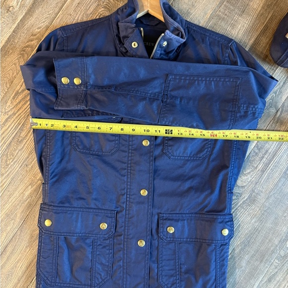 J Crew Classic Navy Blue Jacket with Gold Buttons Snaps - Picture 7 of 7
